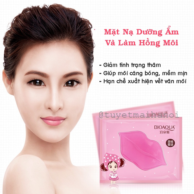 Combo Sỉ 125 Miếng Mặt Nạ Môi Bioaqua dưỡng ẩm, làm hồng môi