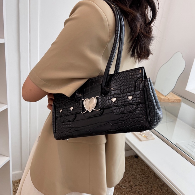 Túi Đeo Vai Cỡ Lớn Họa Tiết Da Cá Sấu Đơn Giản Thời Trang Cho Nữ