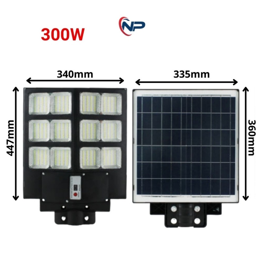 [Quà20k] Đèn Đường Năng Lượng Mặt Trời Liền Thể Kép Công Suất 300W Mẫu Mới ,Cảm Biến Chuyển Động, Bảo Hành 2 năm