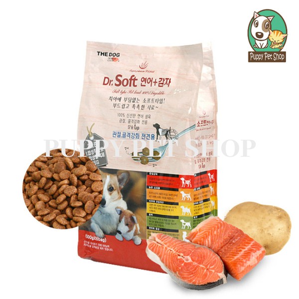 Thức Ăn Hạt Mềm Dr.Soft Salmon &amp; Potato Vị Cá Hồi Khoai Tây