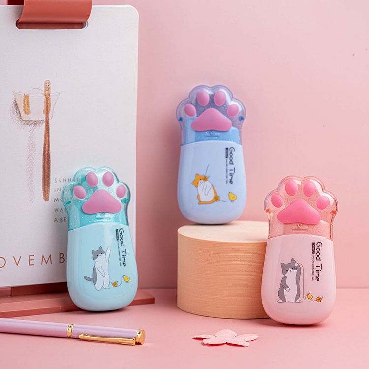 Băng Keo Chỉnh Sửa Loại Lớn Hình Chân Mèo Dễ Thương 5mm*30m