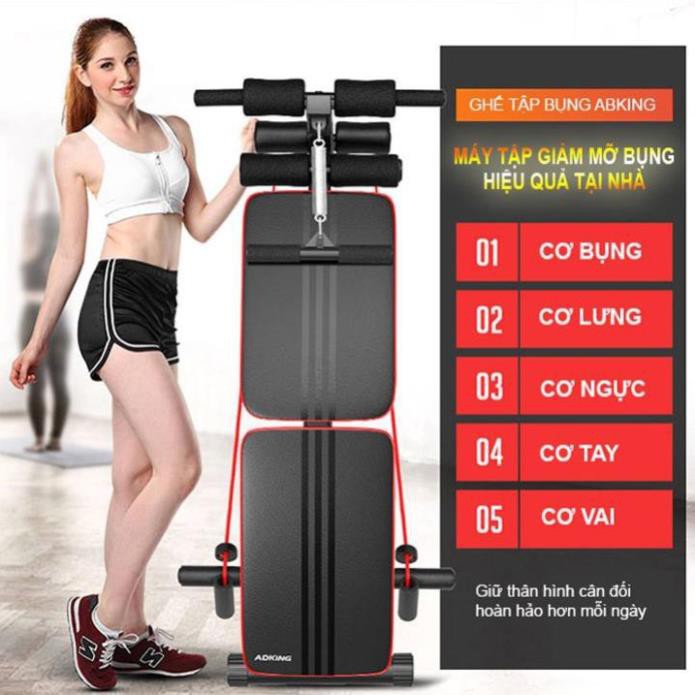 [HÀNG CHẤT LƯƠNG]- Ghế cong tập bụng AD-178 Có dây tập Đàn Hồi + Gấp gọn