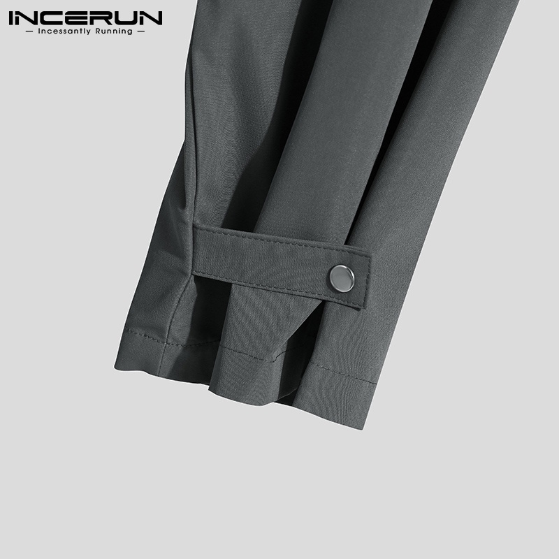 Quần dài nam INCERUN ống rộng cá tính thời trang