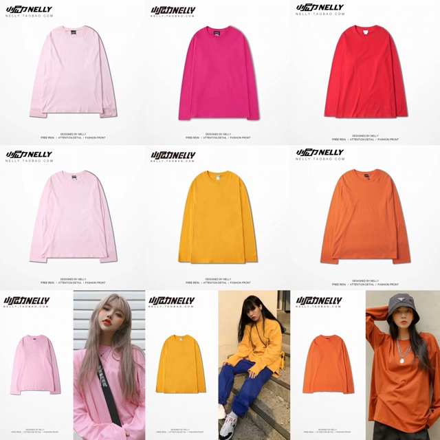 Phông trơn dài tay Nelly. | BigBuy360 - bigbuy360.vn