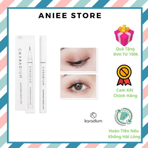 Kẻ dạ Karadium Waterproof Brush Liner Black