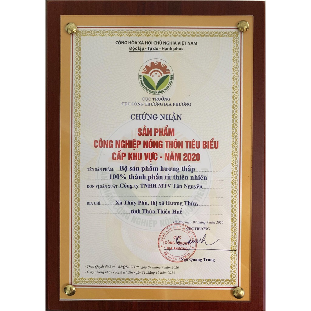 NHANG TRẦM SẠCH CAO CẤP - ỐNG TIẾT KIỆM - Hương Sạch Tân Nguyên
