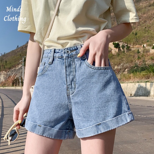 Quần short nữ xanh lưng cao, chất Jean cao cấp, dáng đẹp sexy, khoe đường cong cơ thể