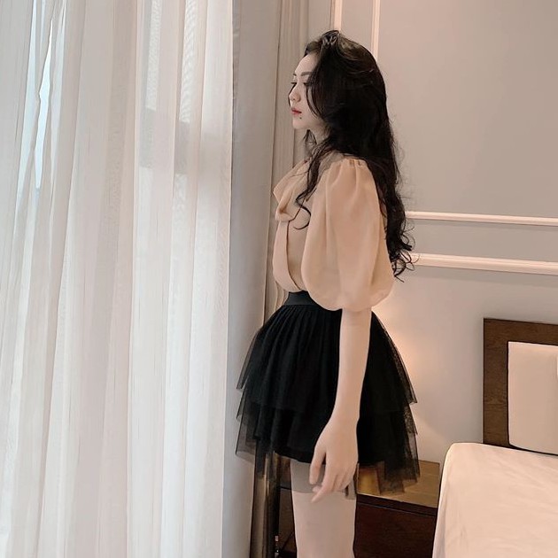Áo tơ thắt nơ