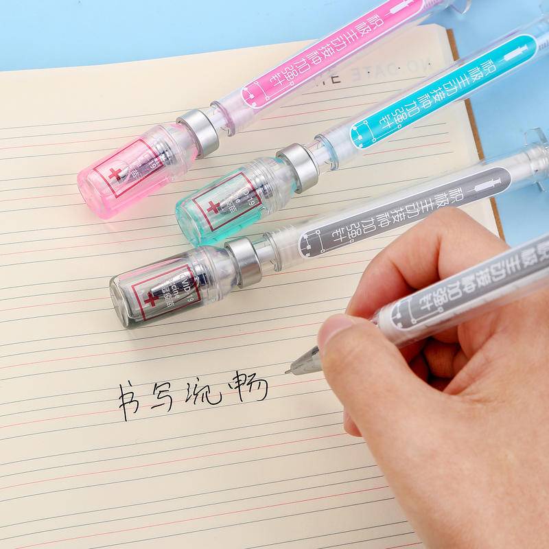 Bút Mực Gel Ngòi Bút 0.5mm Hình Ống Tiêm Dễ Thương