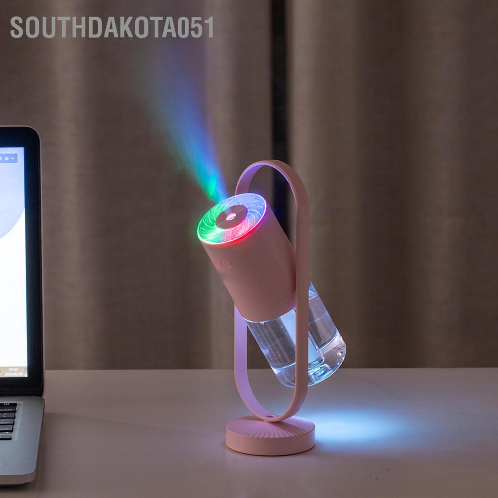 [Hàng Sẵn] Máy phun sương tạo độ ẩm không dây nhiều màu sắc xoay 360 Sạc USB với đèn chiếu cho văn phòng ô tô tại nhà【Southdakota051】