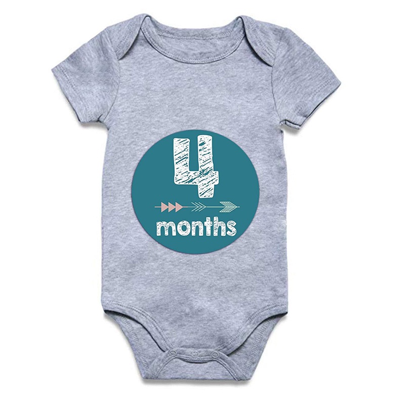 Bộ 12 Thẻ Dán Đánh Dấu Cột Mốc Phát Triển Theo Tháng Cho Bé Sơ Sinh