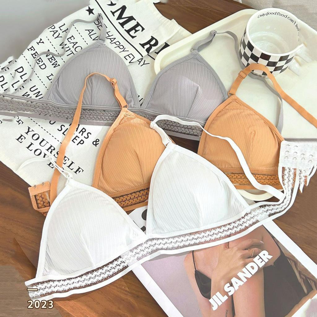 Áo bra 2 dây hở lưng gợi cảm, Bra cotton kèm đệm mềm mỏng nhẹ che phủ nhẹ nhàng SAVILL B3816
