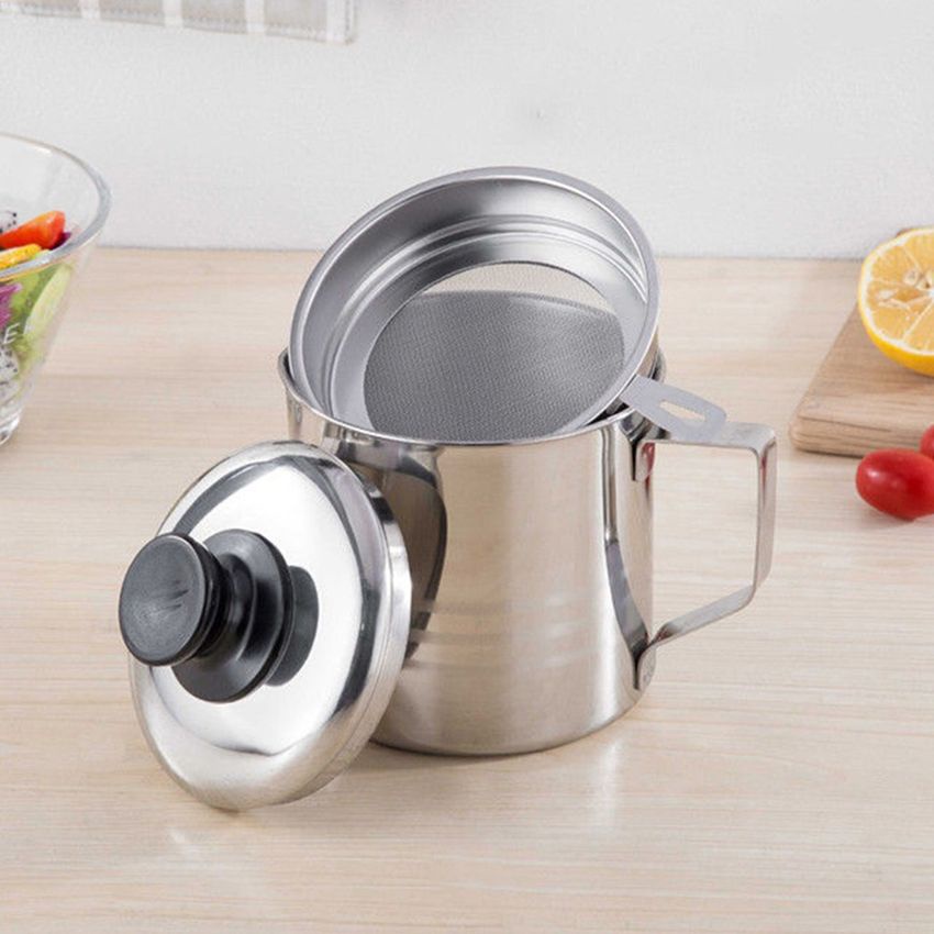 Ca lọc dầu ăn có lưới lọc cặn bằng inox 304 không gỉ bình đựng dầu chống nhiệt cao cấp an toàn cho sức khỏe Angola_Shop