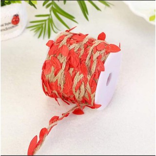 1 mét dây thừng có lá trang trí đồ handmade (bán theo mét)