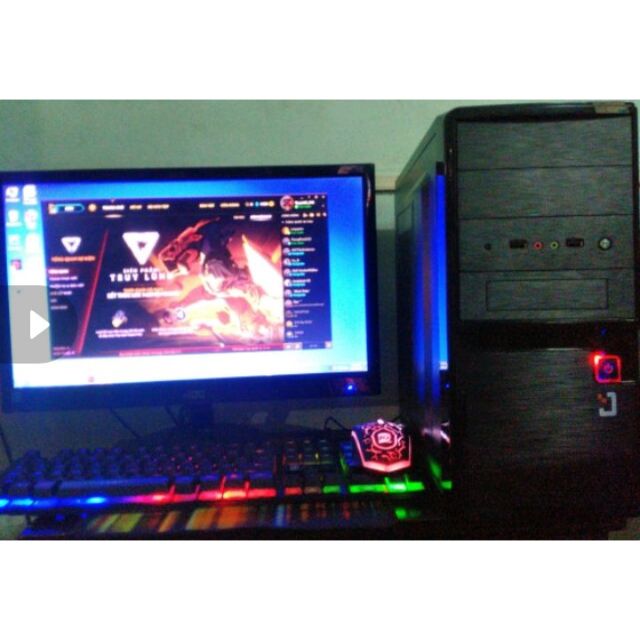 pc chiến game giá siêu rẻ , card gtx 650  , chiến mượt lol , fifa ... tặng kèm chuột và bàn phím led 7 màu , màn 20 inch