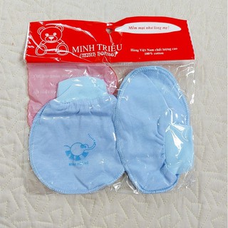 Bộ bao tay bao chân bé sơ sinh (loại bo chun )