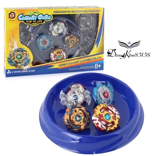 Bộ 4 Con Quay BEYBLADE Có Tay Cầm và Bàn Đấu Mini