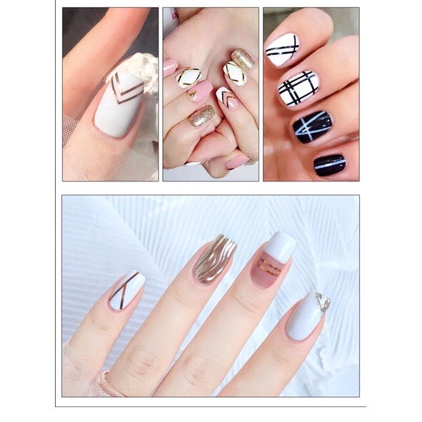 Sợi kim tuyến trang trí móng sắc nét đẹp charm  dây line kim tuyến trang trí móng tay chân