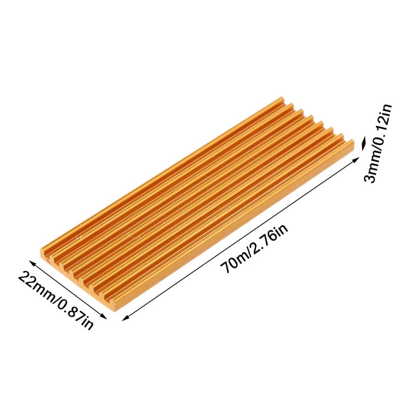 1 Bộ Tản Nhiệt Làm Mát Bằng Nhôm Cho Ổ Đĩa Cứng NVME M.2 NGFF 2280 PCI-E SSD