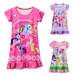 Đầm ngủ in hình ngựa pony cho bé gái