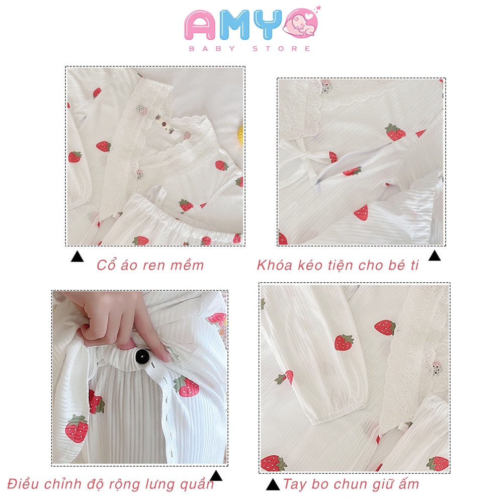 Bộ sau sinh AMYO bộ bầu mặc nhà đồ sau sinh dài tay bigsize cho con bú 14.BSY.02-1