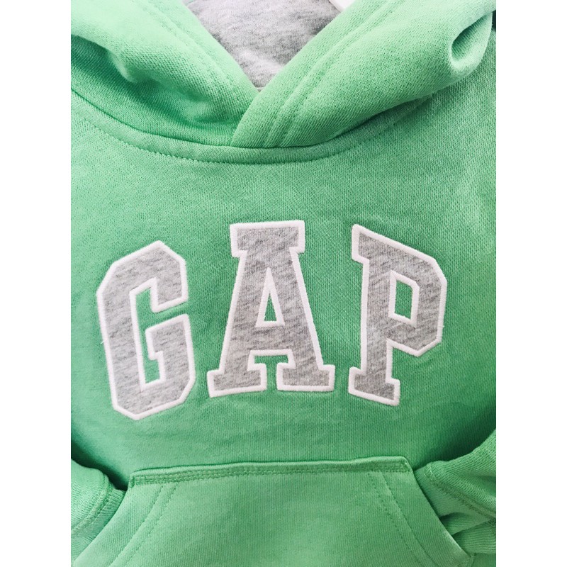 Áo Khoác Trẻ Em Nỉ Hoodie Hiệu Gap Màu Xanh Matcha