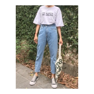 Quần baggy bò màu xanh nhạt hót, quần baggy jean siêu hot phù hợp đi học, đi làm, đi chơi
