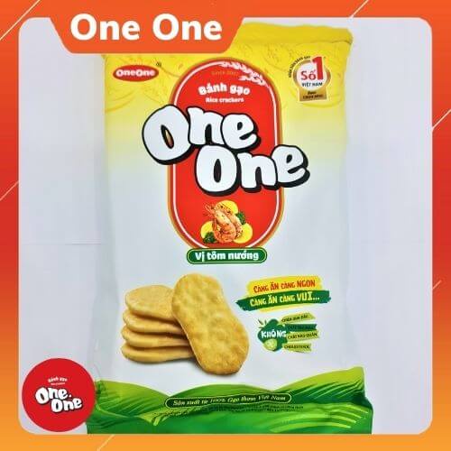 Bánh gạo One One vị mặn gói 150g (giao ngẫu nhiên vị bò hoặc vị tôm nướng )