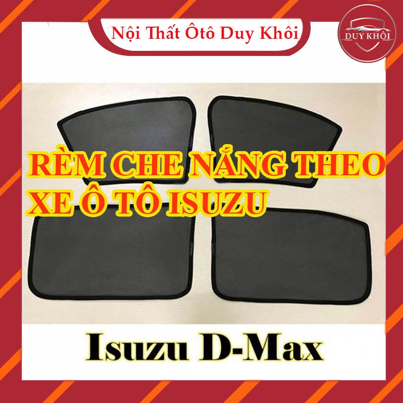 Rèm che nắng theo xe Isuzu Dmax, Mux  - Bộ 4 tấm dính nam châm