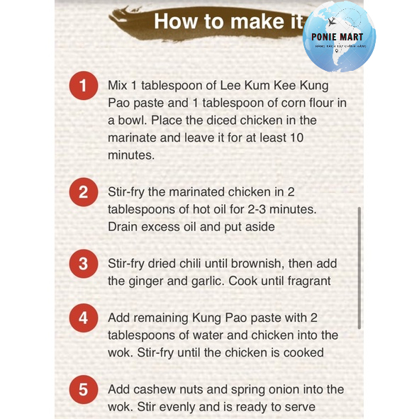 Gói gia vị Gà Kung Pao Lee Kum Kee 100g