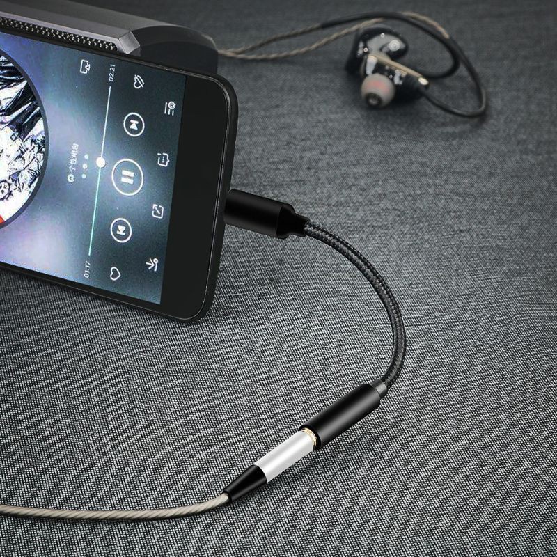 Dây cáp chuyển đổi âm thanh USB C sang ổ cắm 3.5mm cho Samsung Xiaomi Huawei Htc Oneplus