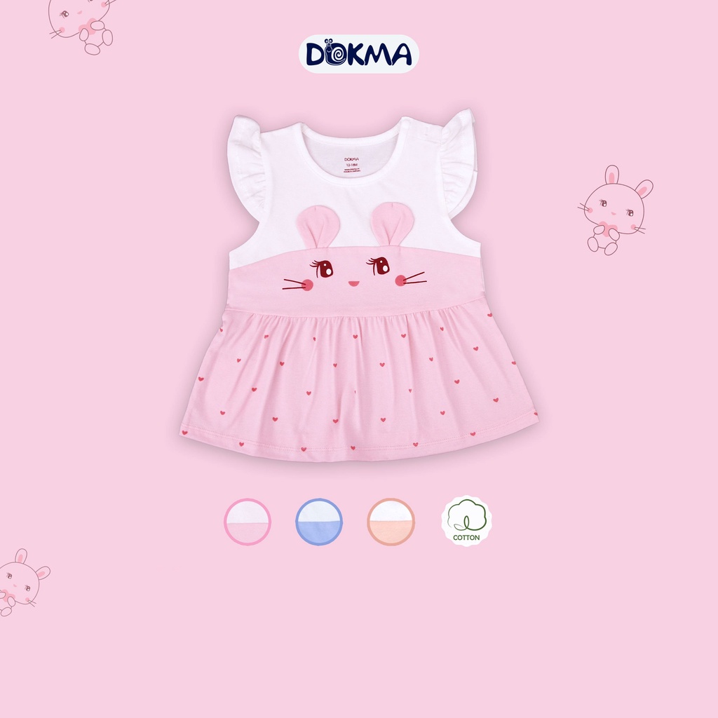 DB1036A Áo ba lỗ bé gái Dokma ( 9-36M)