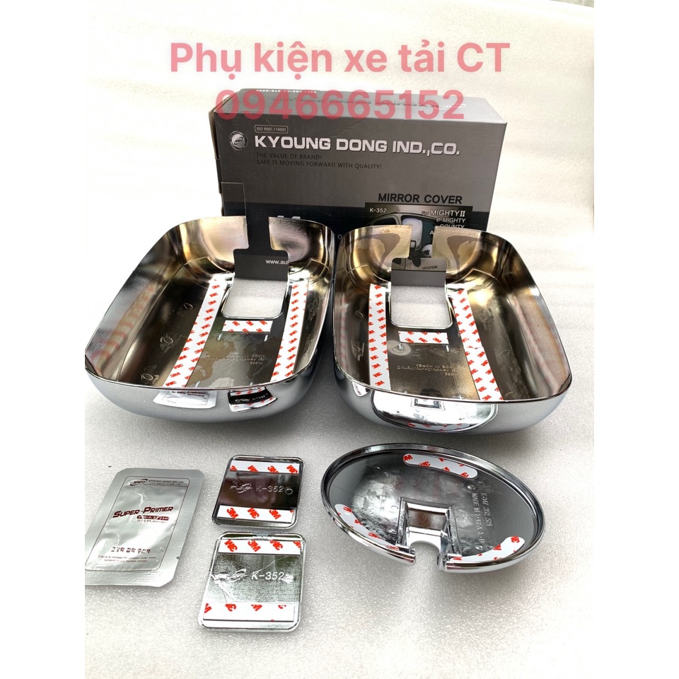 Ốp gương mạ crom xe tải HYUNDAI N250,HD:75,110,120,65,99,800, Hyundai County-Nhập khẩu Hàn Quốc chính hãng KD