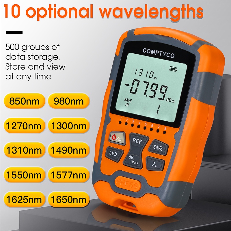 Máy đo công suất quang mini cầm tay COMPTYCO OPM Máy đo cáp quang AUA-M7 / M5 -70 + 10 hoặc -50 + 26