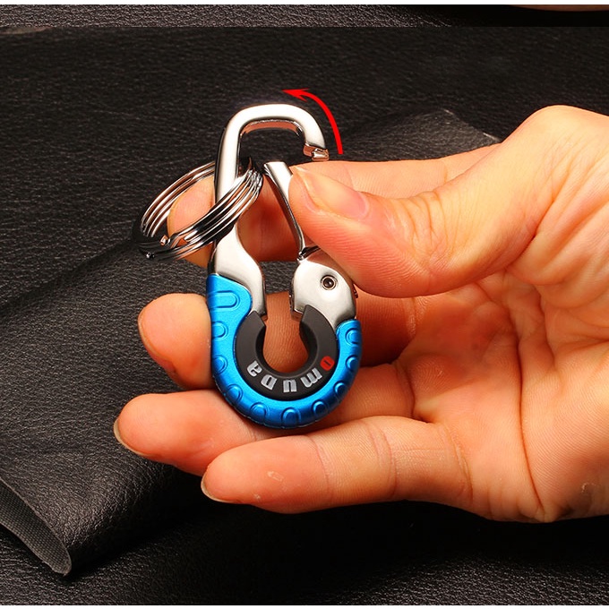 Móc khóa Bella925 móc treo chìa khóa ô tô xe máy tiện lợi OMD3755 cho quý ông lịch lãm