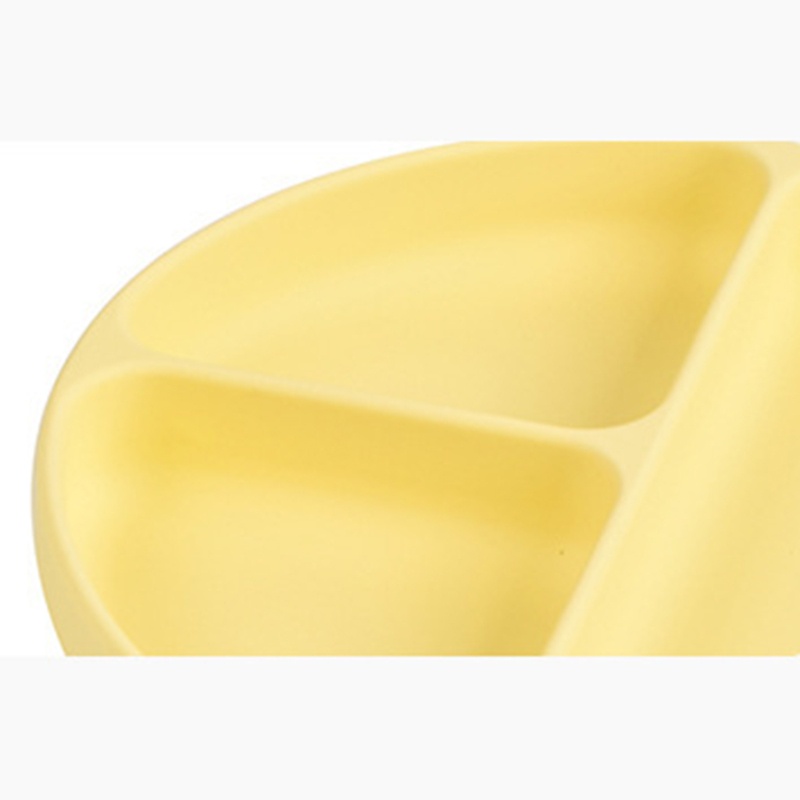 Set 5 Món Bát / Muỗng / Nĩa Tập Ăn Chia Ngăn Bằng Silicone Dành Cho Bé