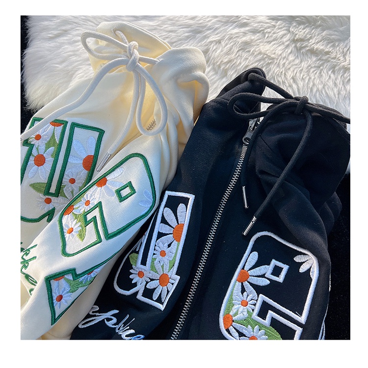 ZHELIHANGFEI Áo sơ mi hở có mũ trùm đầu in chữ thời trang trường đại học lỏng lẻo