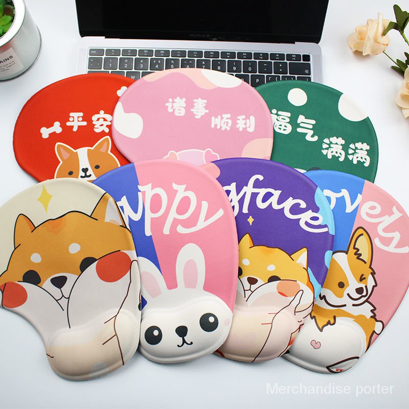Mouse Pad Bracers Computer Office Silicone Cartoon Cute Three-Dimensional Wrist Pad Anti-Mouse Mat