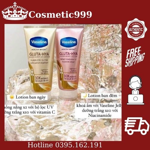 Sữa dưỡng thể vaseline healthy white instant fair uv tone up lotion thái lan Cosmetic999