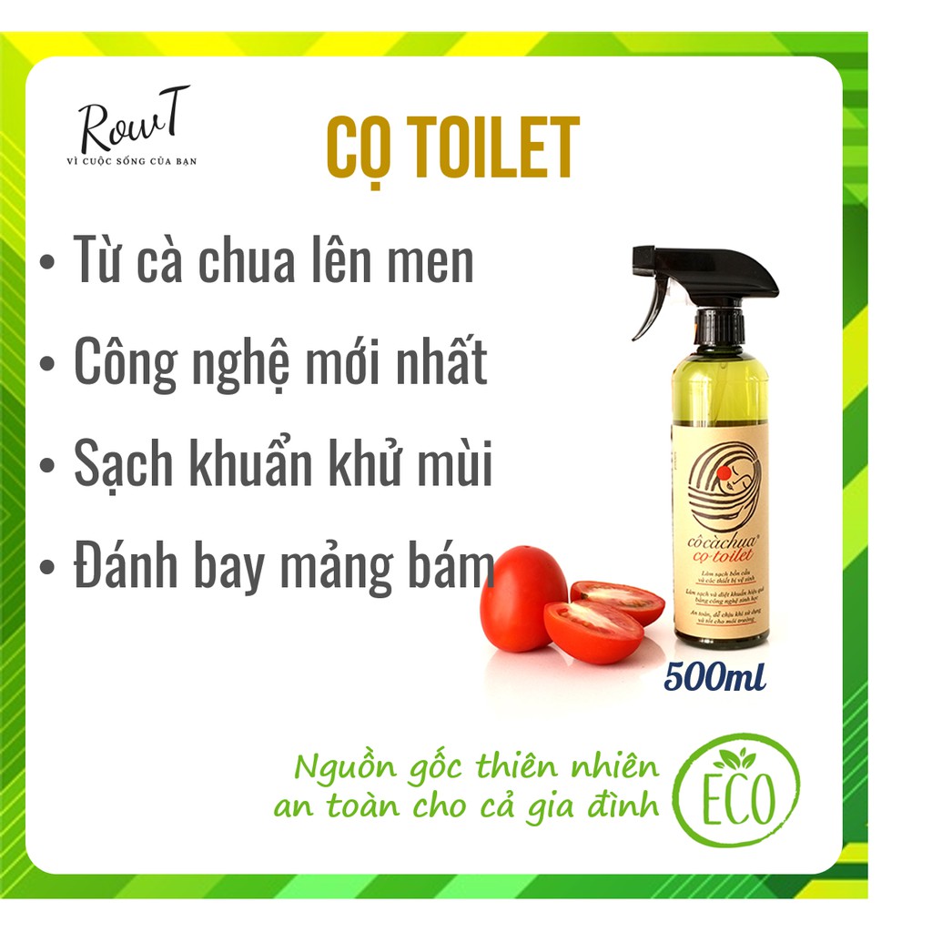 Nước tẩy rửa bồn cầu, vệ sinh toilet nhà tắm Cô cà chua 500m, Nguồn gốc hữu cơ thiên nhiên, diệt khuẩn tối đa