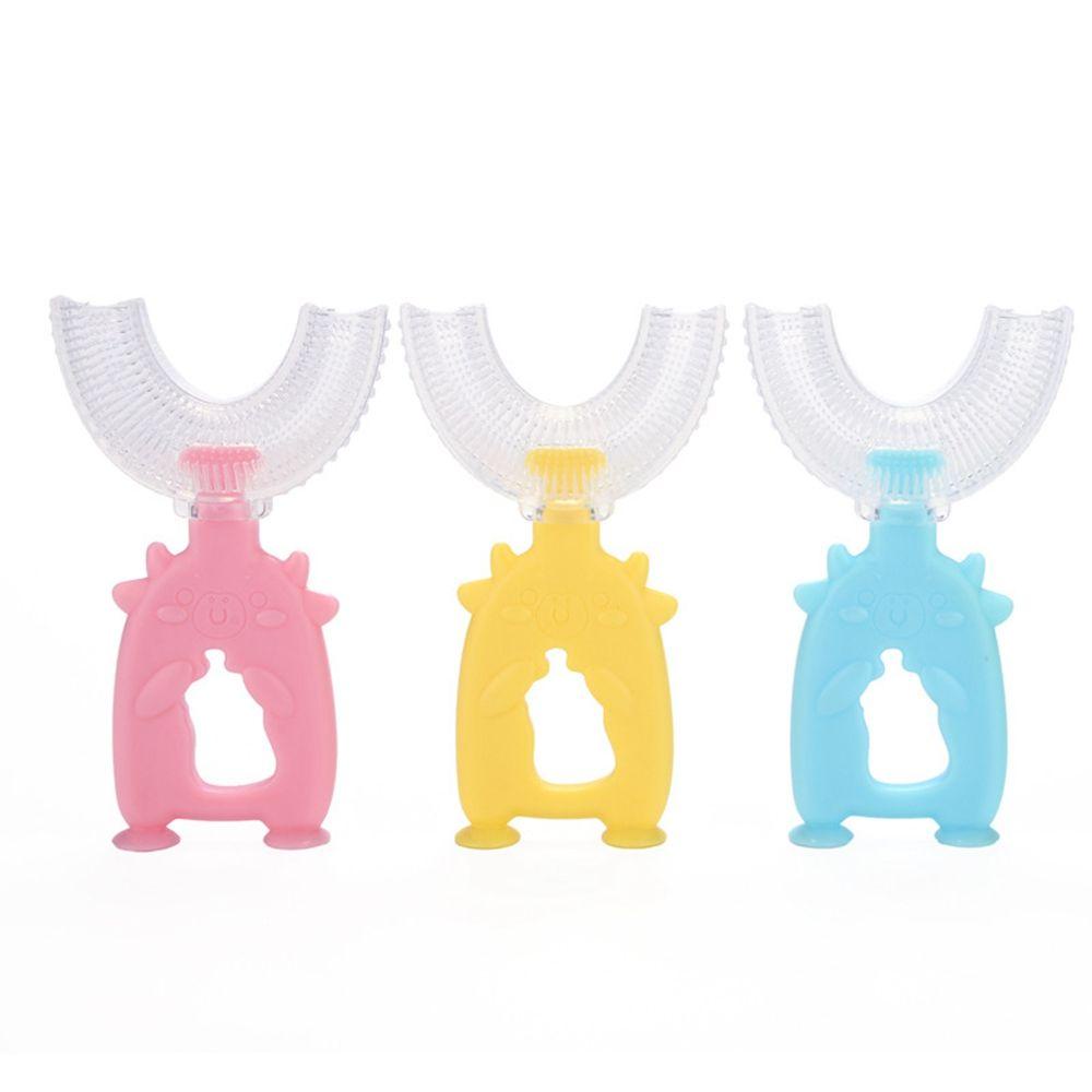 Bàn Chải Đánh Răng Silicone Hình Chữ U Đơn Giản Cho Bé 2-8 Tuổi