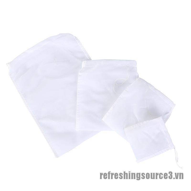 1 Túi Lưới Đựng Trà / Thực Phẩm / Nước Ép Bằng Nylon Có Thể Tái Sử Dụng 3 Lần