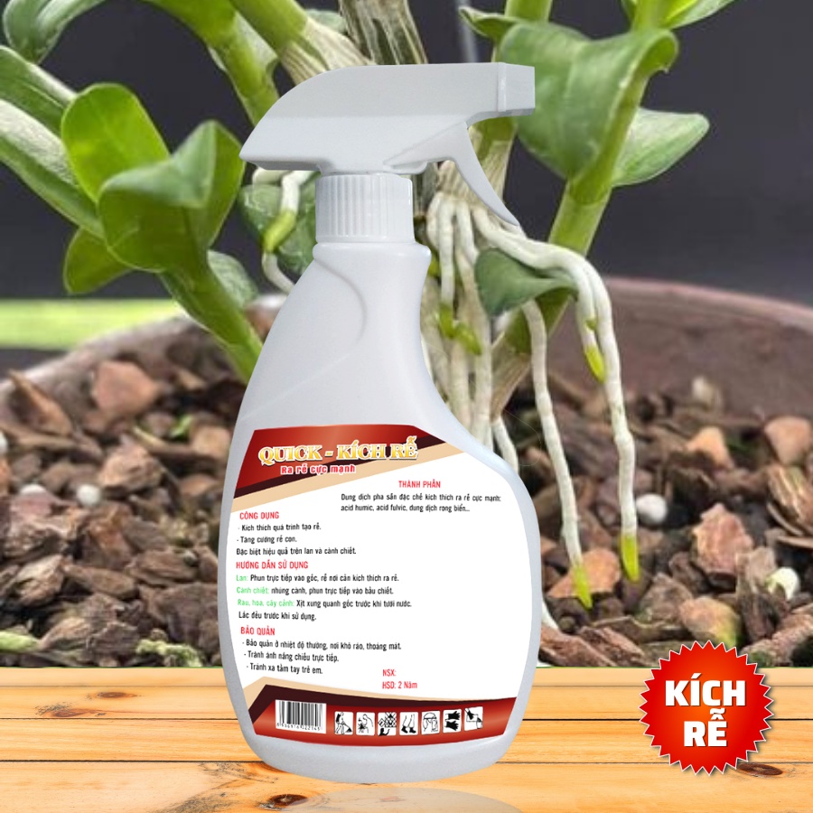 Dung Dịch Pha Sẵn Xịt Kích Rễ Cực Mạnh Hữu Cơ: Ra Rễ Mạnh, Phục Hồi Cây Suy Yếu TKS_Quick 500ml