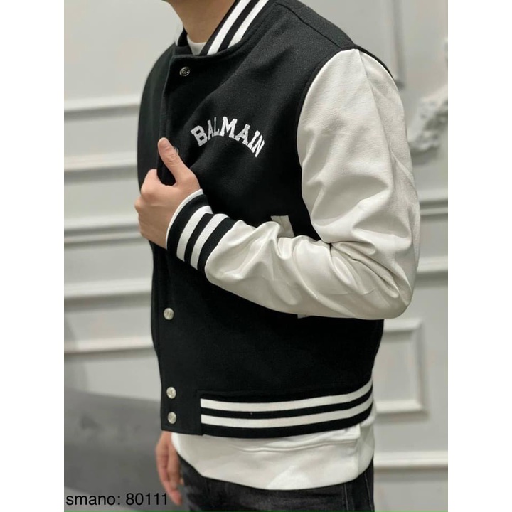 Áo khoác Bomber Nam Nữ Kẻ 3 Sọc Tay Teddy Nỉ bông