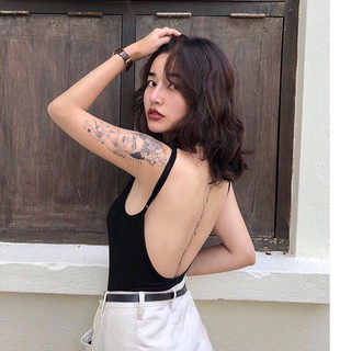 Áo BodySuit Hở Lưng [Oder]