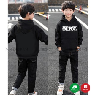 Áo hoodie trẻ em đảo hải tặc One Pice chất nỉ bông dày ấm