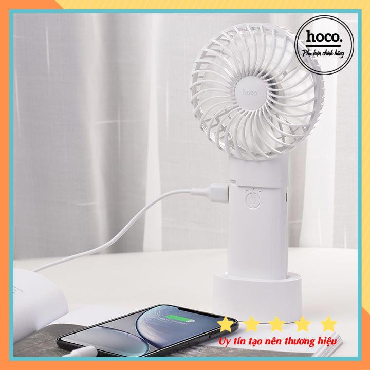 Quạt Cầm Tay + Pin Dự Phòng 4000 Mah 2 In 1 Hoco F11 Chính Hãng