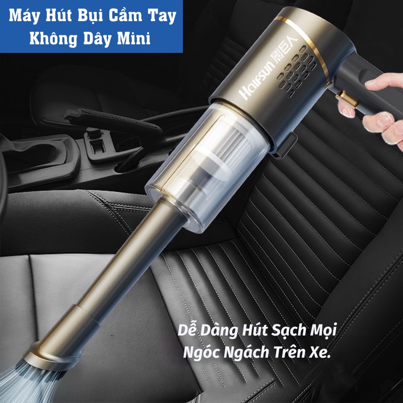 Máy Hút Bụi Cầm Tay Không Dây Máy Hút Bụi Mini May Hut Bui Ô Tô Cực Mạnh Đèn Rọi Ray ASAKI