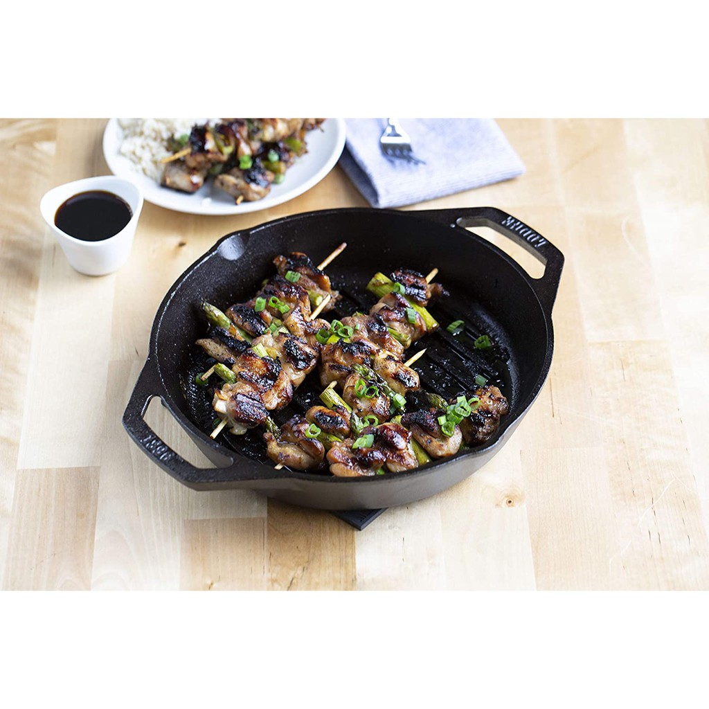 Lodge - Chảo gang nướng hai quai - 26.04cm