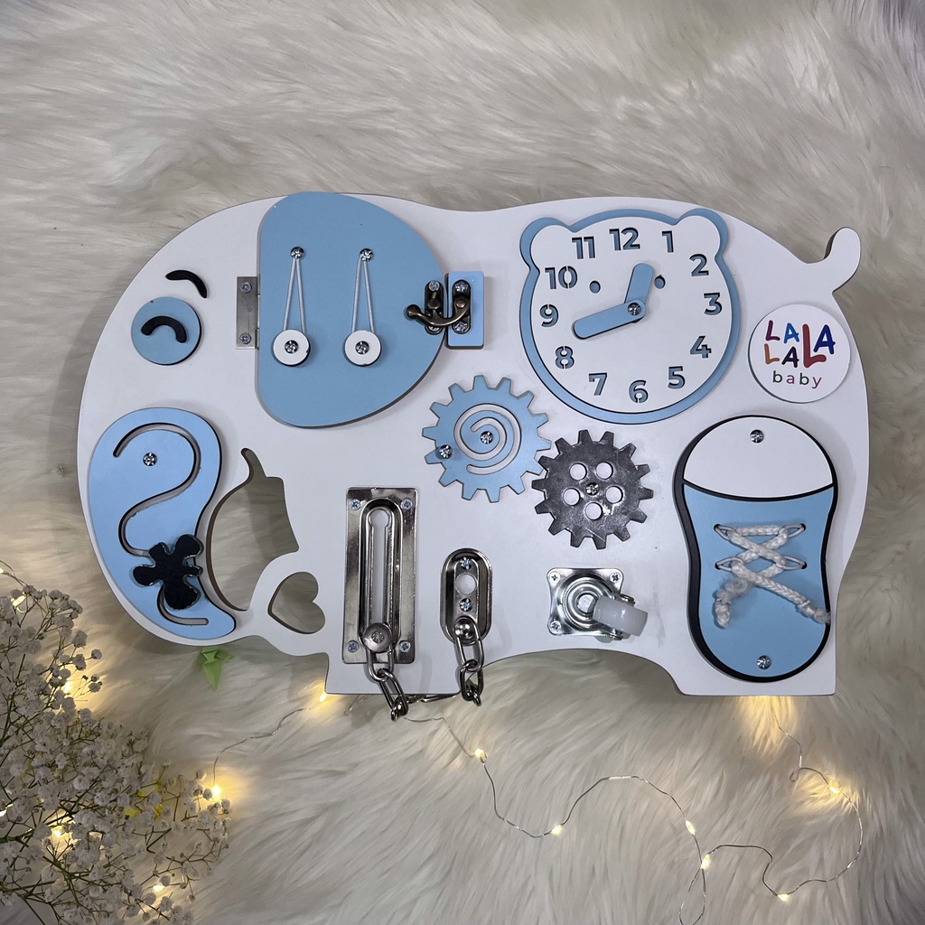 Busy board - Bảng bận rộn rèn luyện vận động chính hãng Lalala baby, Gỗ cao cấp, chắc chắn.